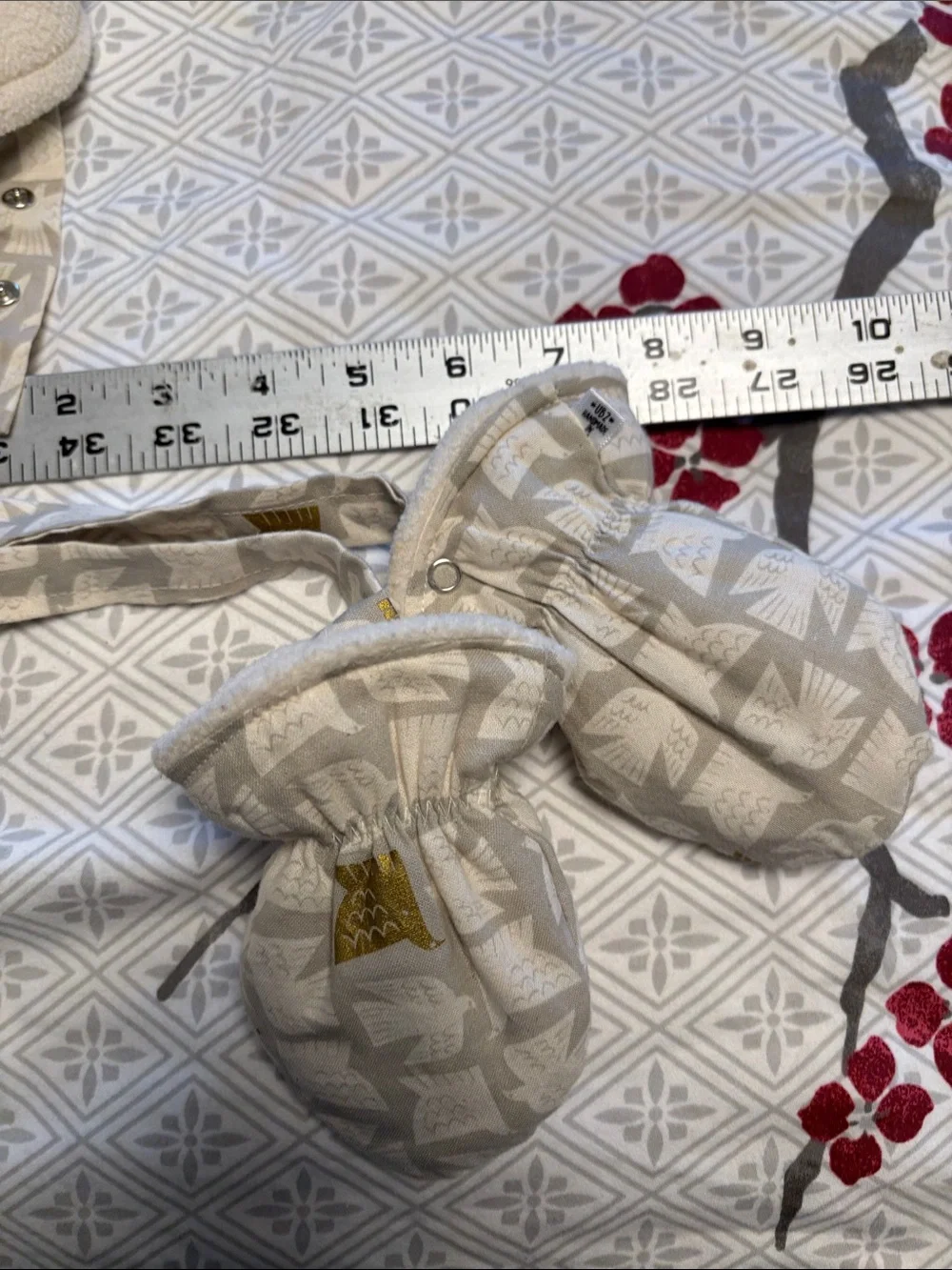 Urban baby bonnet fleece lined winter bonnet size 6mos w matching mittens
